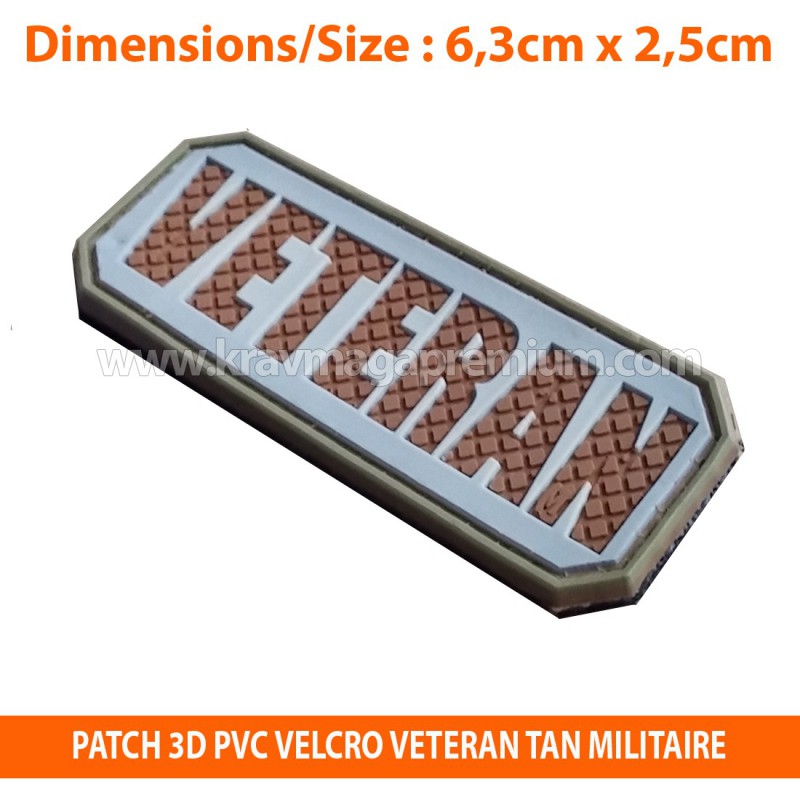 Patch PVC Veteran Velcro Tan