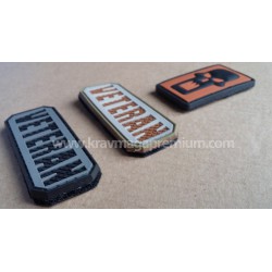 Patch PVC Veteran Velcro Gris/noir