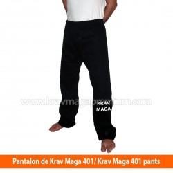 Pantalon de kimono noir Krav Maga - 401 - sans Logo  - unisexe