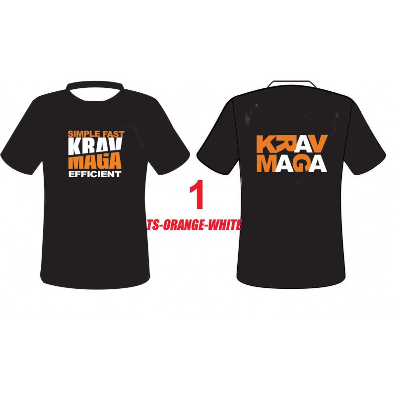 T-shirt sportswear Krav Maga Orange-White