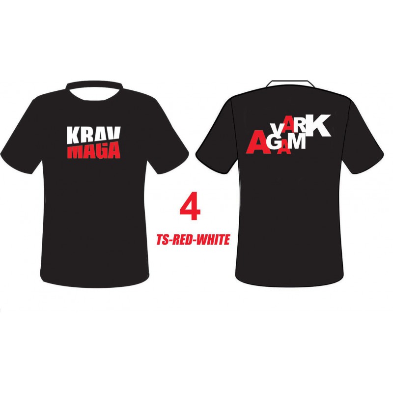 T-shirt sportswear Krav Maga Red-White