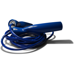 Corde à Sauter ajustable en vinyle bleu 2,85m