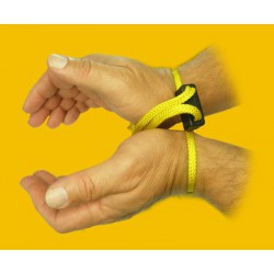 Menottes jetables en textile (jaune)