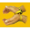 Menottes jetables en textile (jaune)