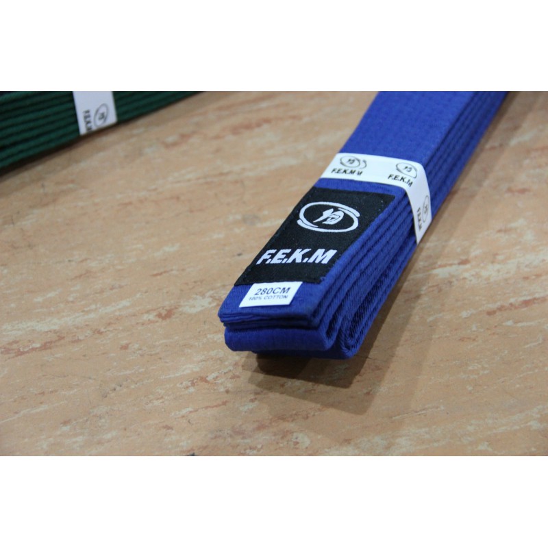 Ceinture logo FEKM 100% coton-Bleue