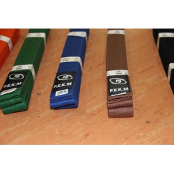 Ceinture logo FEKM 100% coton-Marron