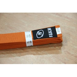 Ceinture logo FEKM 100% coton-Marron